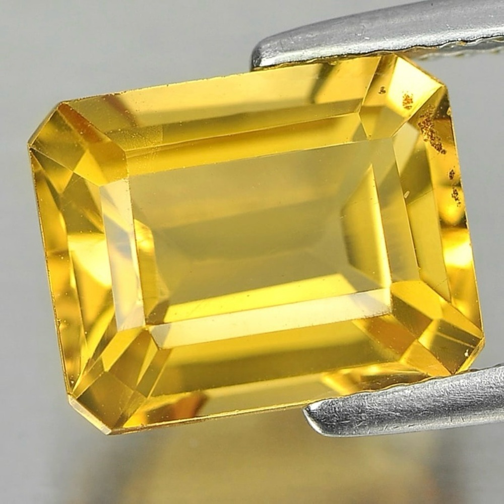 Natural Yellow Citrine 3.11 Ct. Octagon Shape 10 x 8 x 5.5 Mm. Unheated Gemstone - Picture 2 of 3